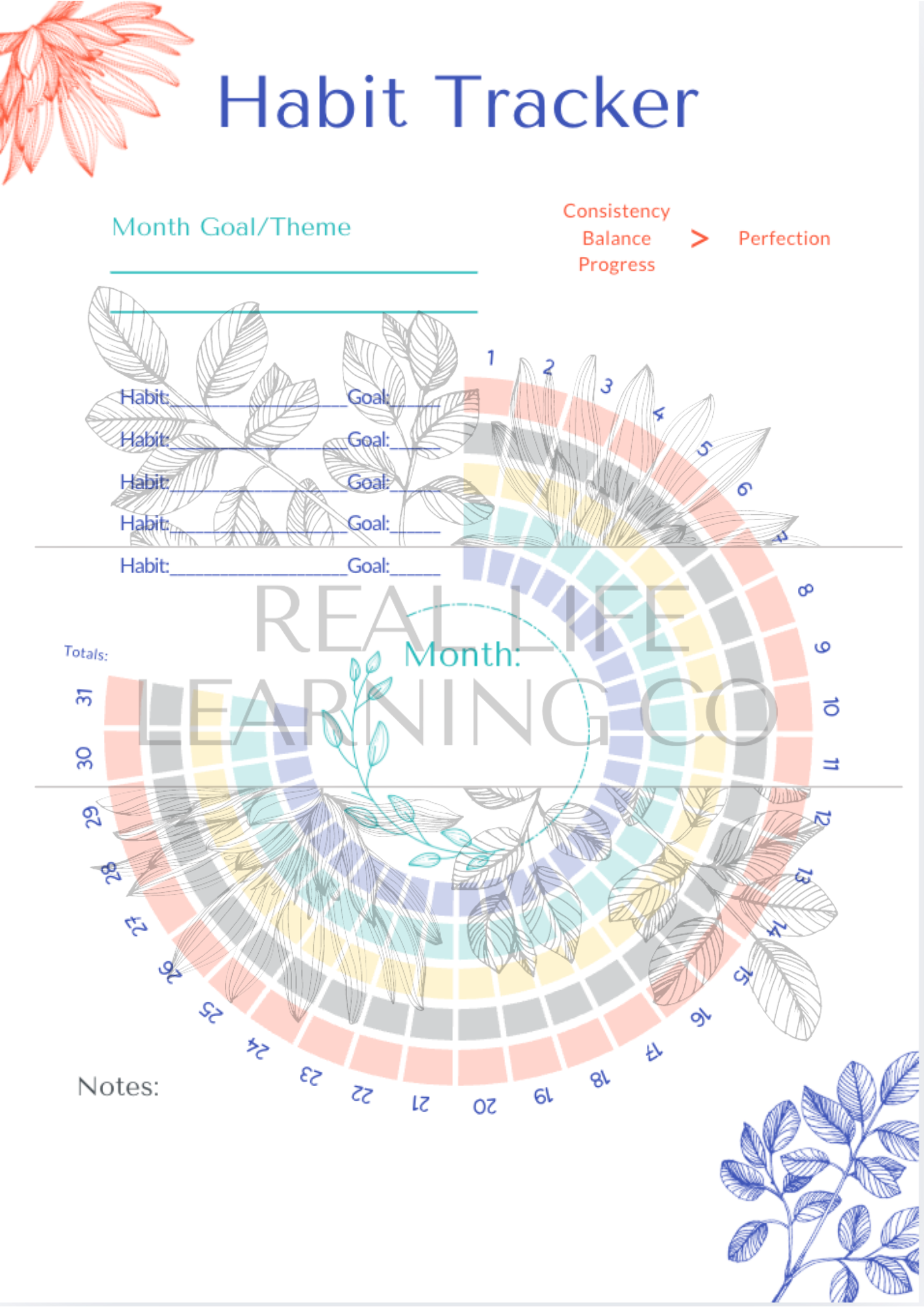 Purpose Pages: Goal Journal & Habit Tracker